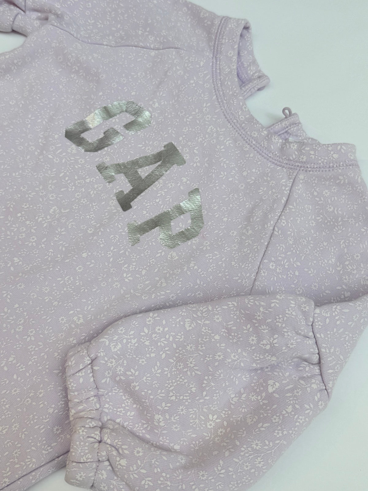 Baby Gap Lavender Floral Sweater Dress 3T
