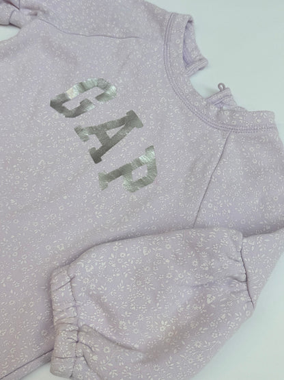 Baby Gap Lavender Floral Sweater Dress 3T