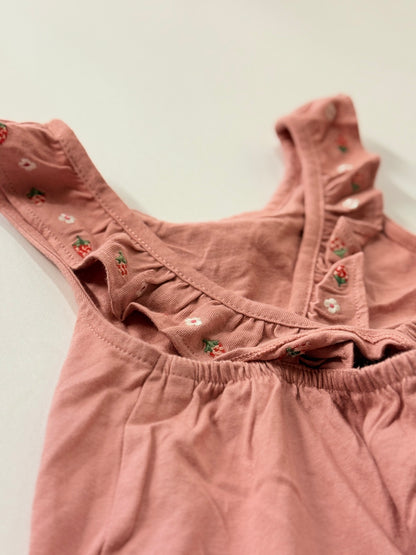 Boden Pink Ruffle Strawberry Tank Top 5-6Y