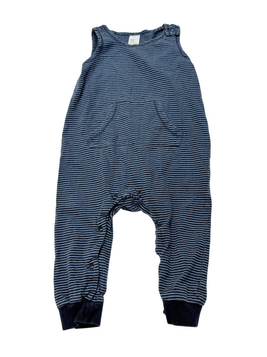 H&M Striped Long Sleeve Romper 12-18M
