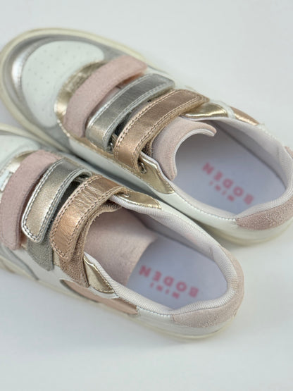 Mini Boden Metallic Velcro Sneakers Size 32