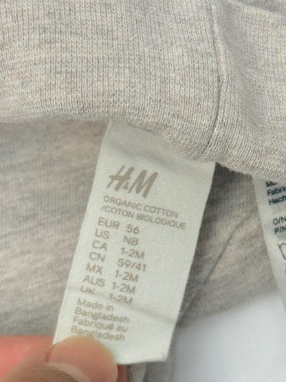 H&M Organic Cotton Jogger Pants 1-2M