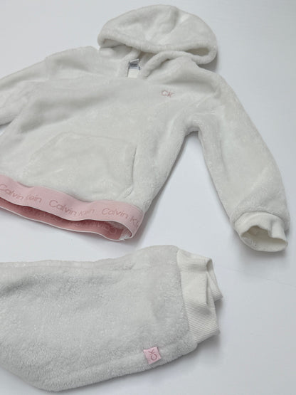 Calvin Klein Faux Fur Hoodie Jogger Set 24M