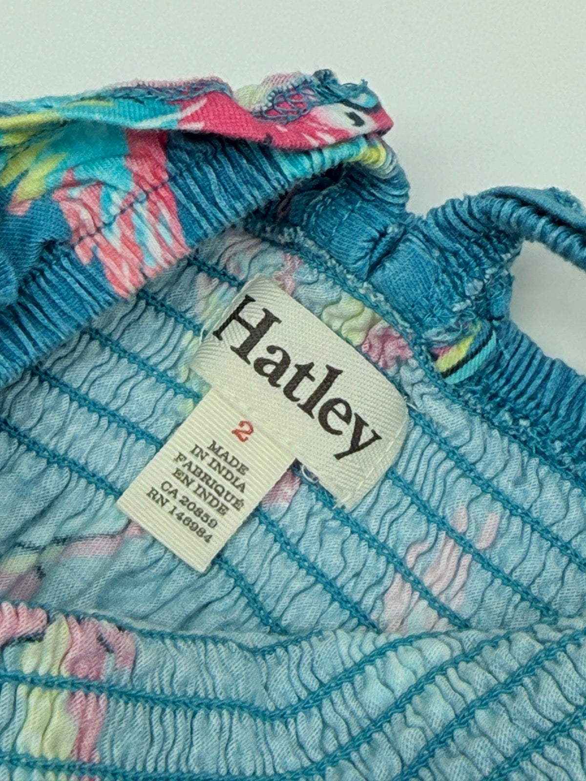 Hatley Parrot Print Smocked Dress Size 2