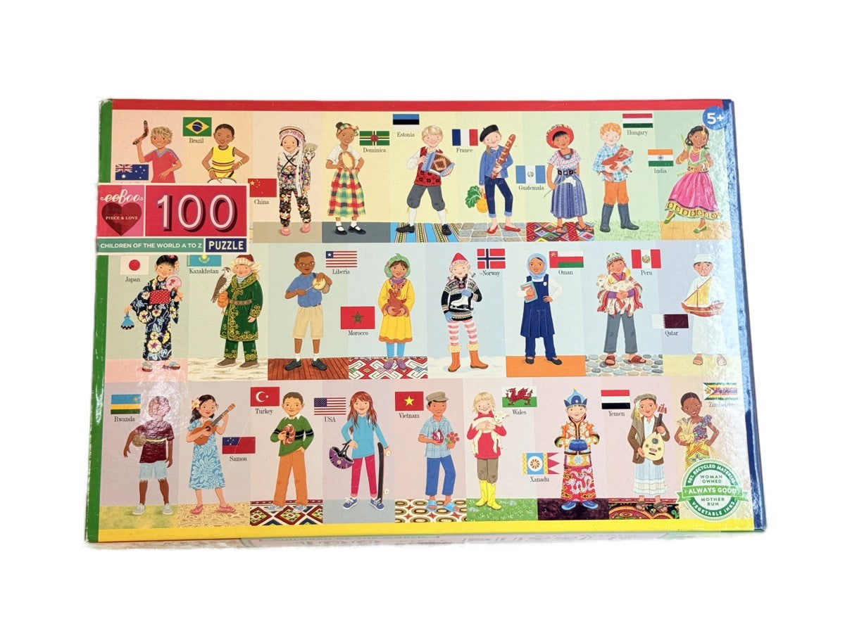 eeBoo Children of the World A to Z 100 Puzzle