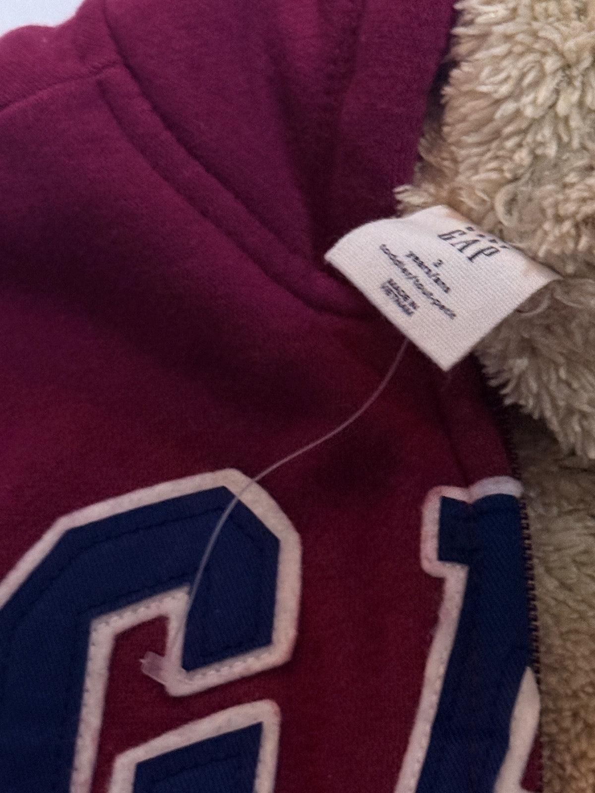 Gap Sherpa Lined Zip Hoodie Size 3T