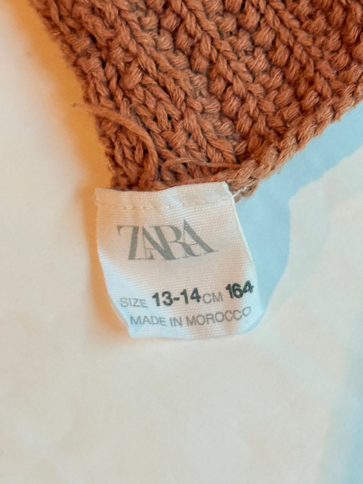 Zara Rust Knit Cami Crop Top Size 13-14