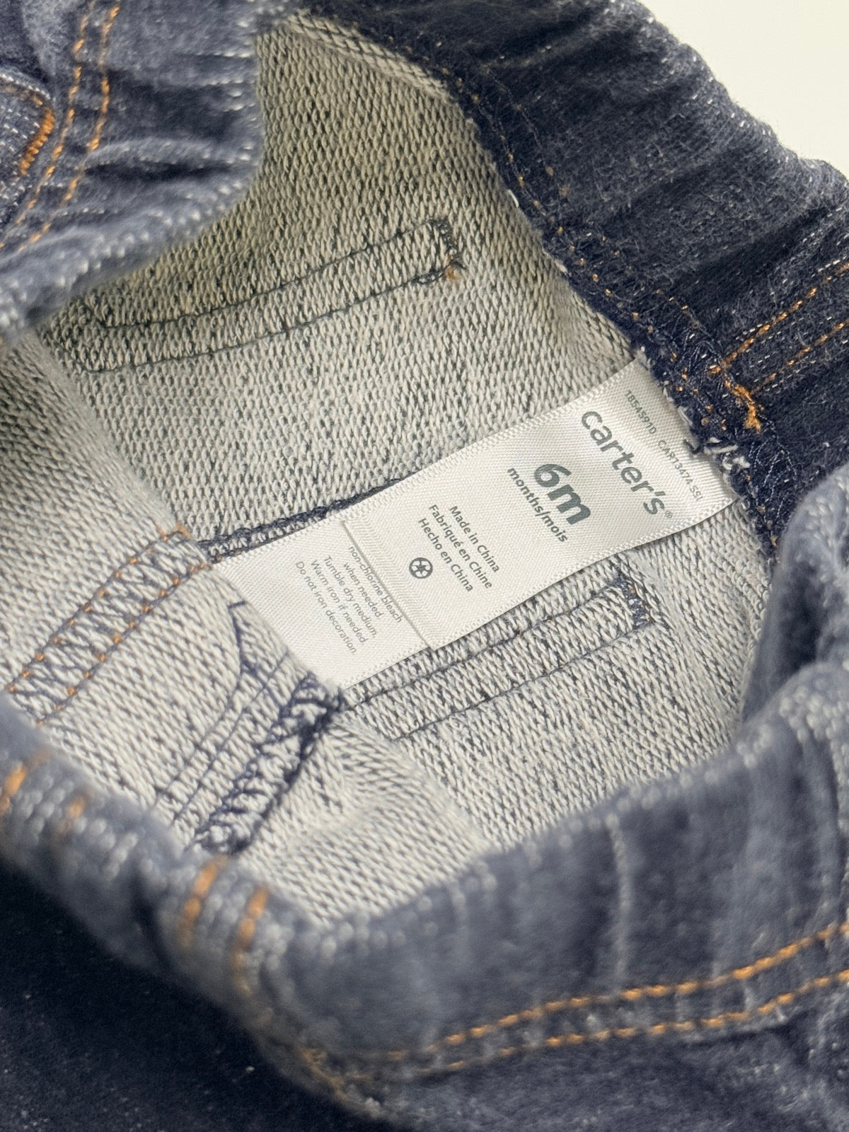 Carter's Navy Denim-Look Pants 6m