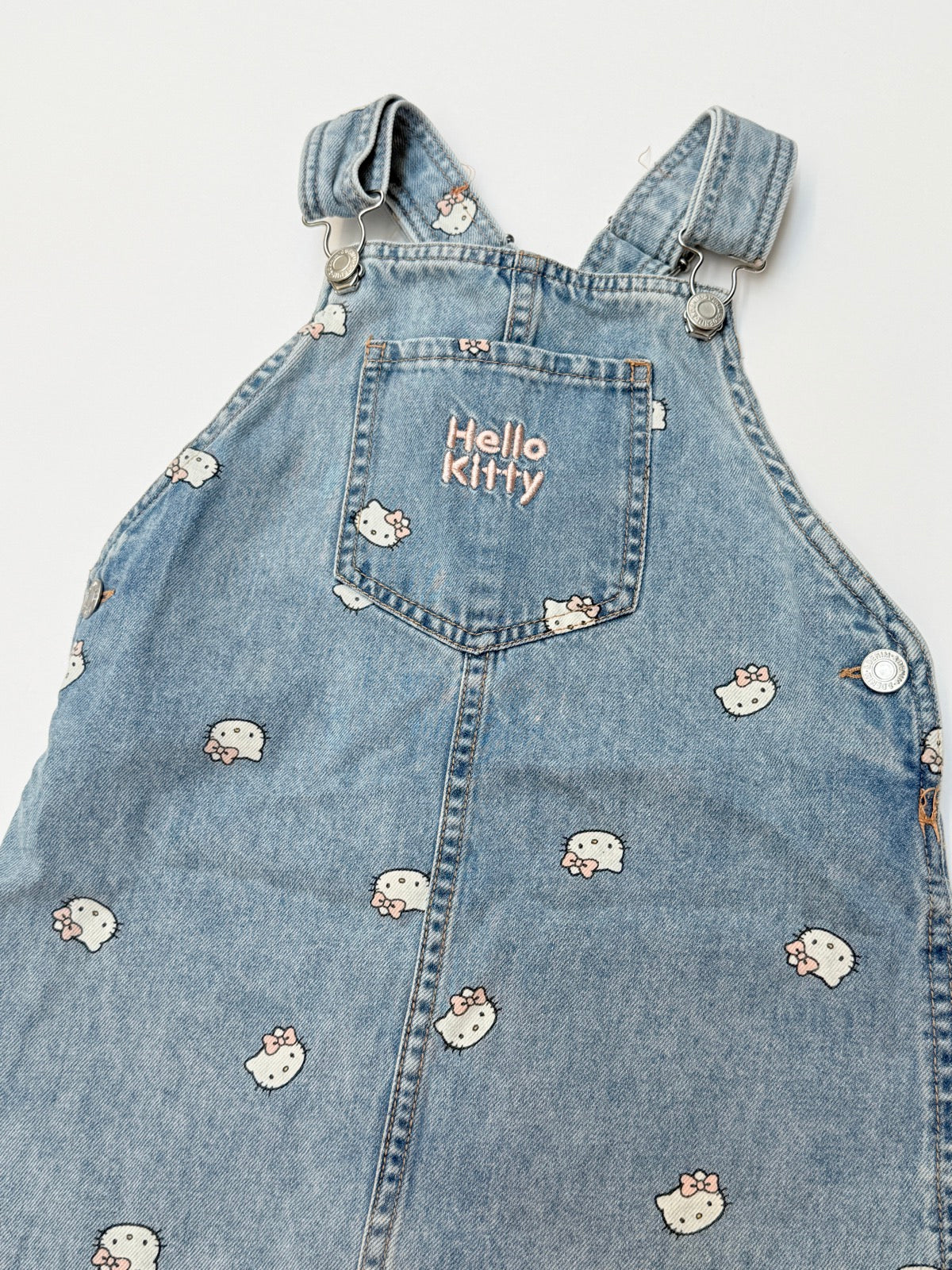 H&M Hello Kitty Denim Overall Dress 5-6Y