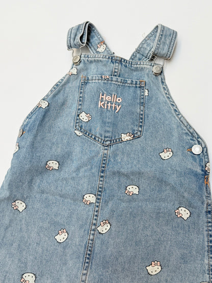 H&M Hello Kitty Denim Overall Dress 5-6Y