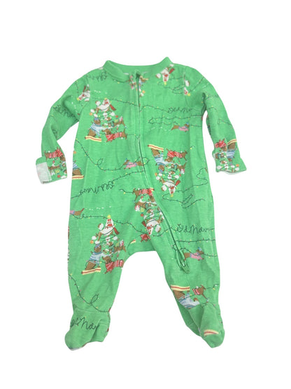 Old Navy Christmas Dogs Footed Sleeper Newborn