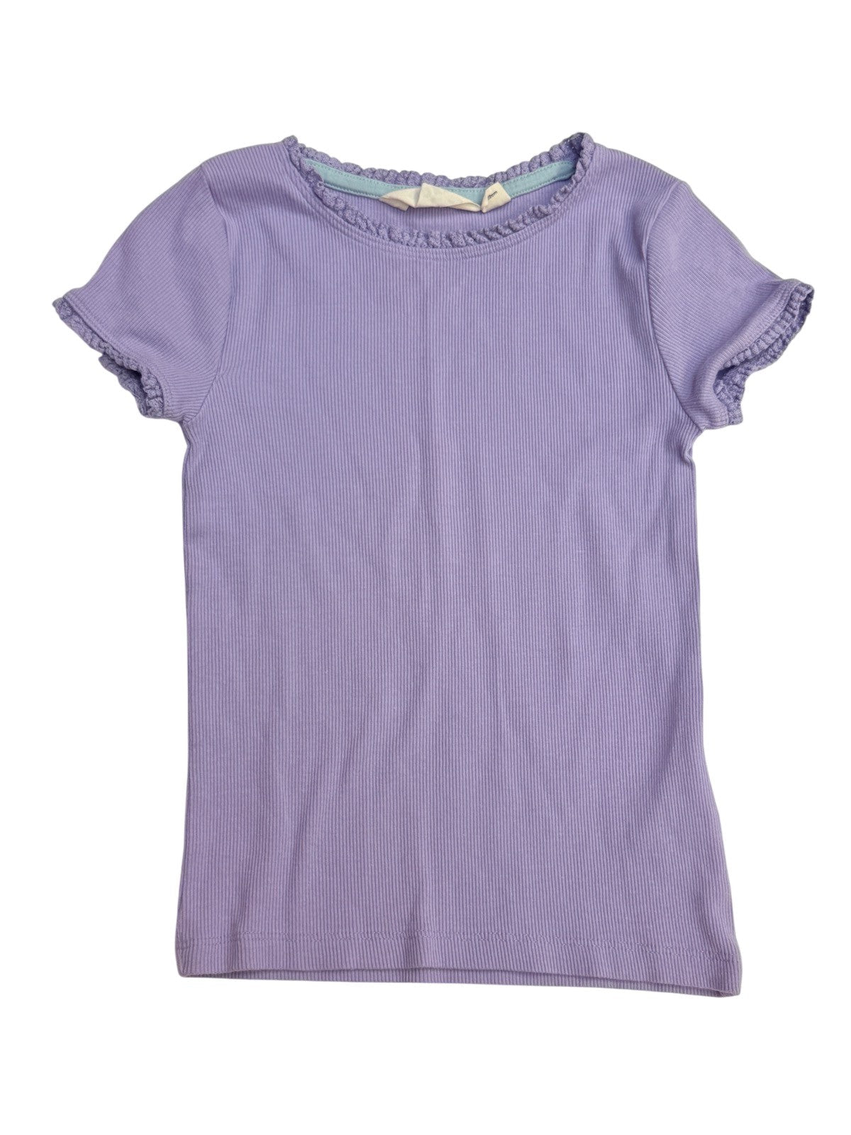 Boden Ribbed Top Lavender 6-7Y