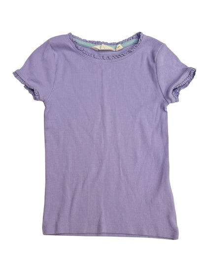 Boden Ribbed Top Lavender 6-7Y