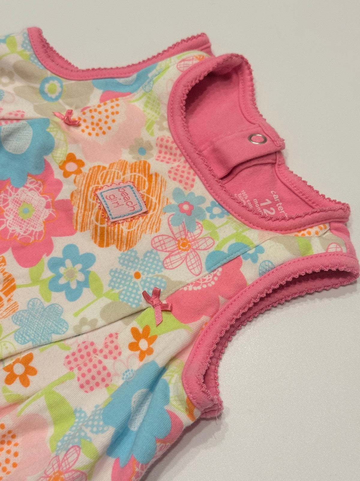 Carter's Floral Bodysuit Dress 12 Months
