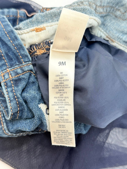 OshKosh B'gosh Denim Tulle Skirtall Dress 9M