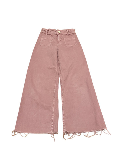 Zara Pink Wide Leg Jeans Size 10