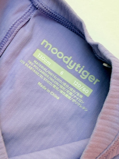 Moodytiger Purple Ribbed T-Shirt Size 6