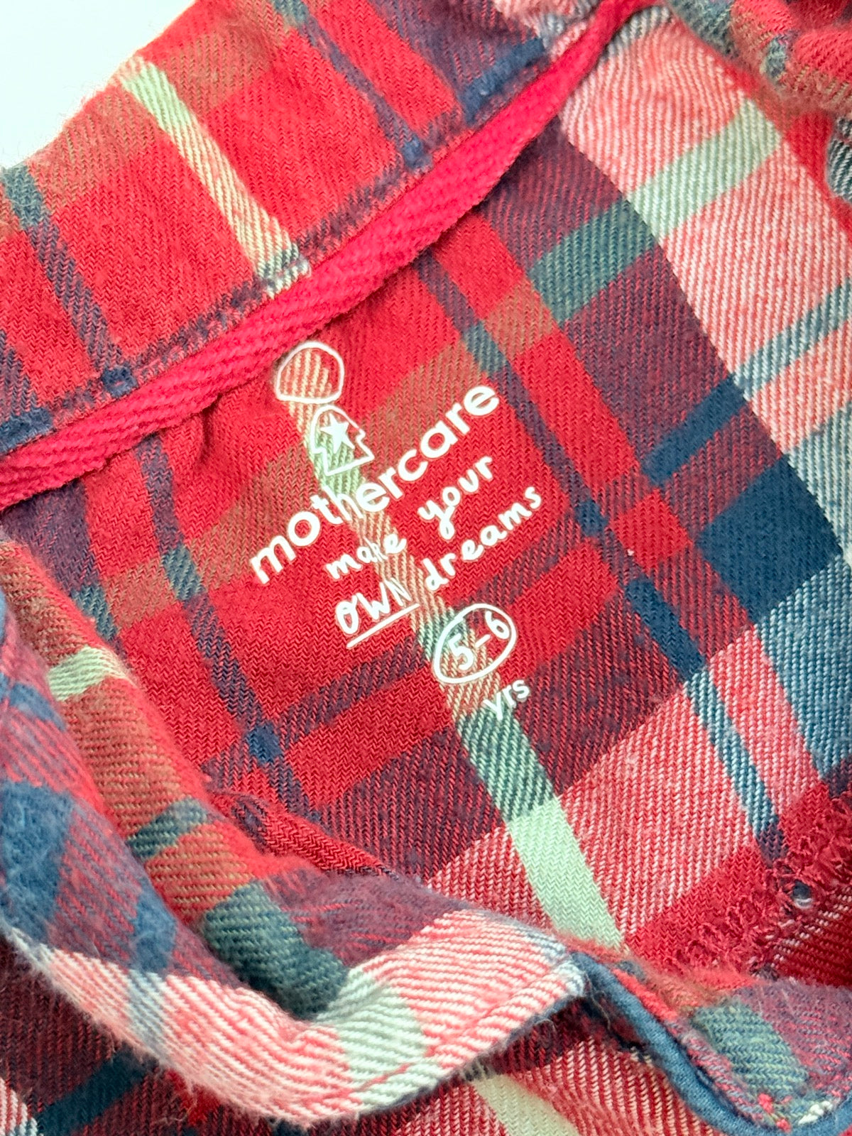 Mothercare Plaid Flannel Pajama Set 5-6y