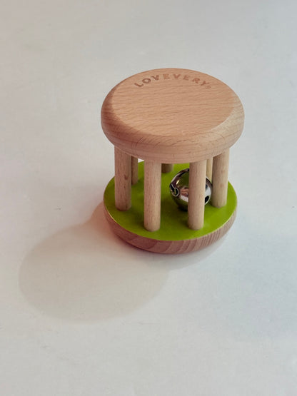 Wooden Bell Rattle Baby Toy