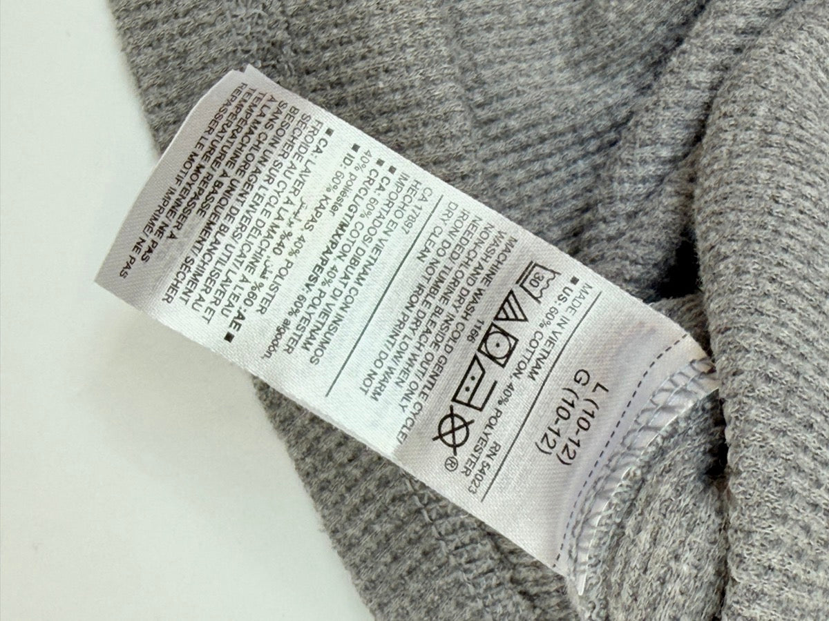 Old Navy Gray Thermal Long Sleeve Top L 10-12