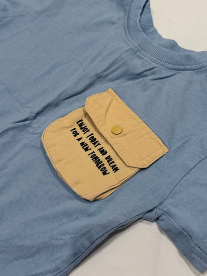 Zara Blue Pocket T-Shirt 9-12m