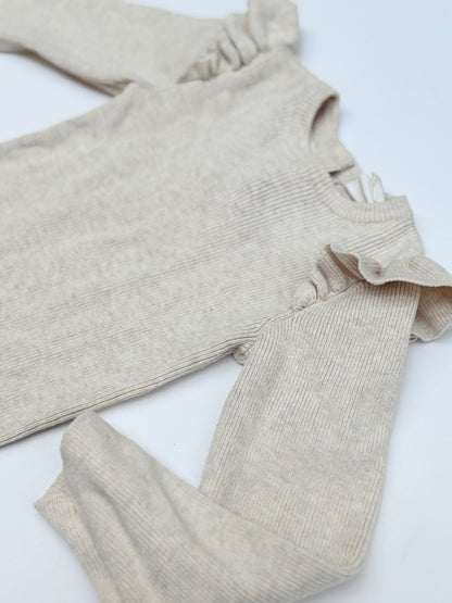 H&M Organic Cotton Ruffle Bodysuit 9-12M