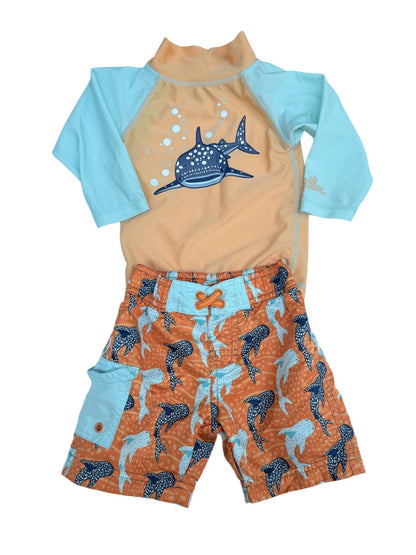 UV Skinz Whale Shark Rash Guard Swim Set 12/18M