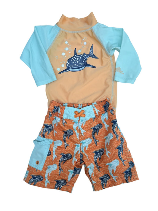 UV Skinz Whale Shark Rash Guard Swim Set 12/18M