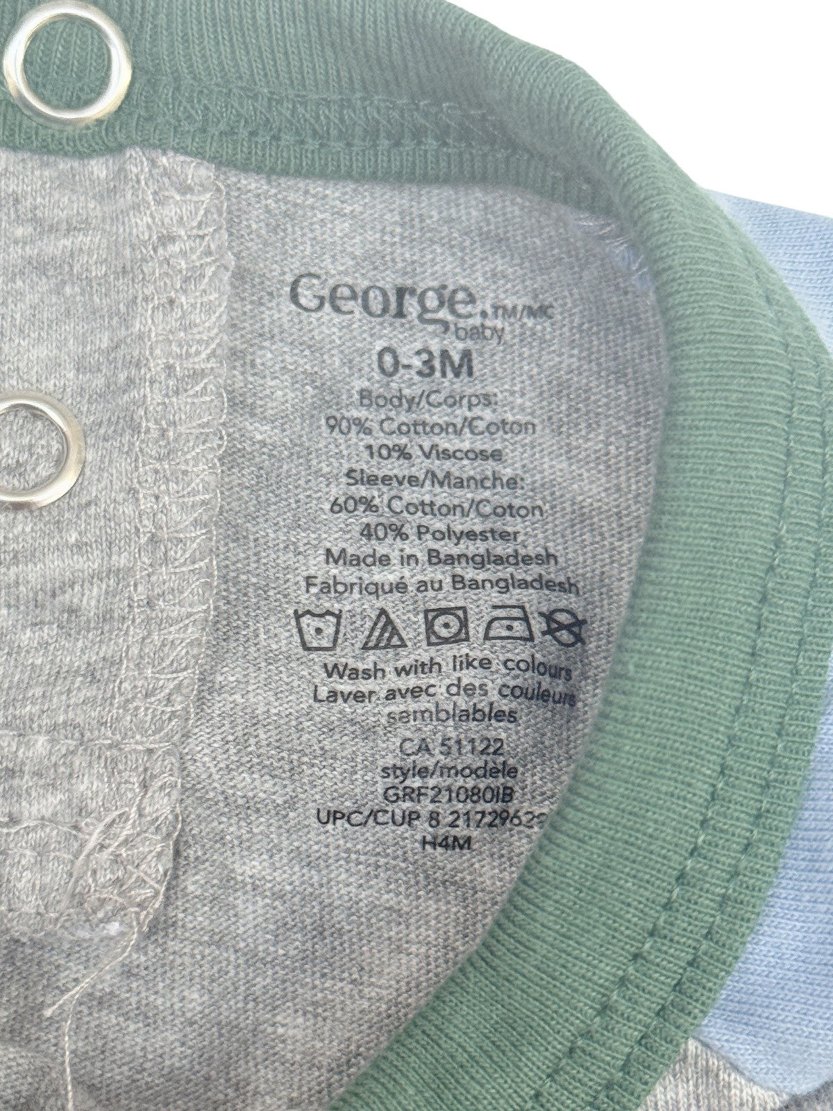 George Baby Colorblock Shirt 0-3M