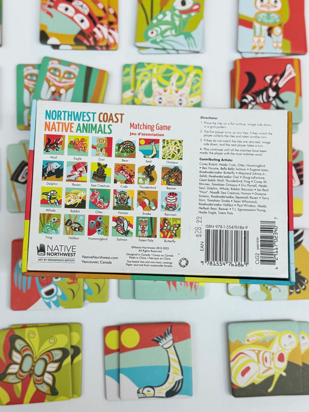 Northwest Coast Native Animals Matching Game