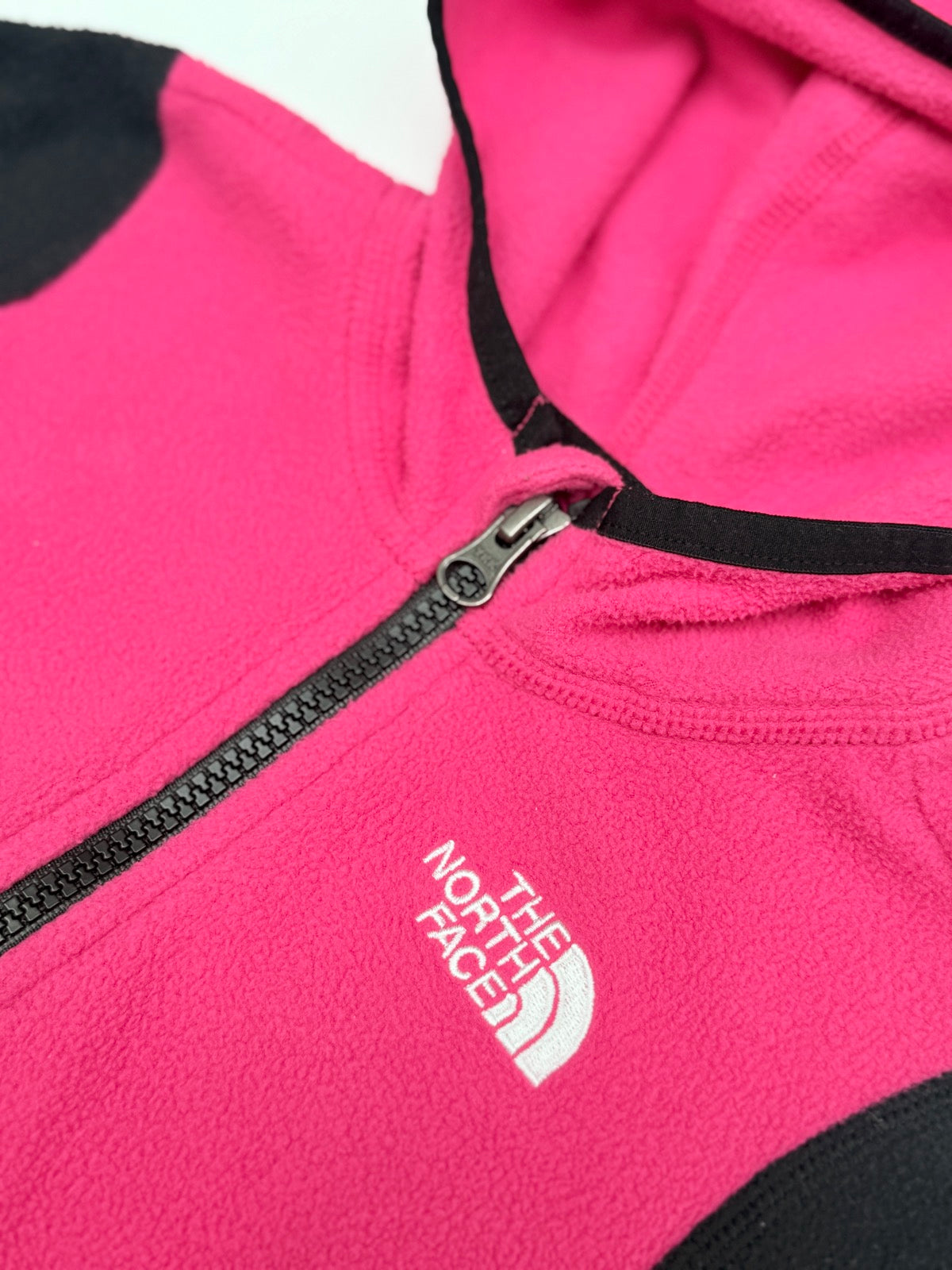 The North Face Pink Fleece Zip Hoodie 12-18M