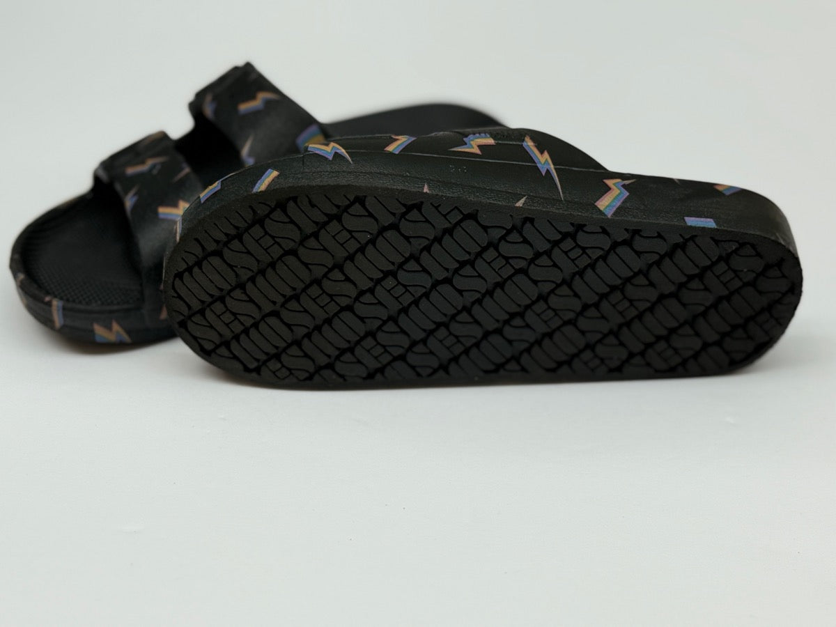 Freedom Moses Lightning Bolt Print Slide Sandals Kids
