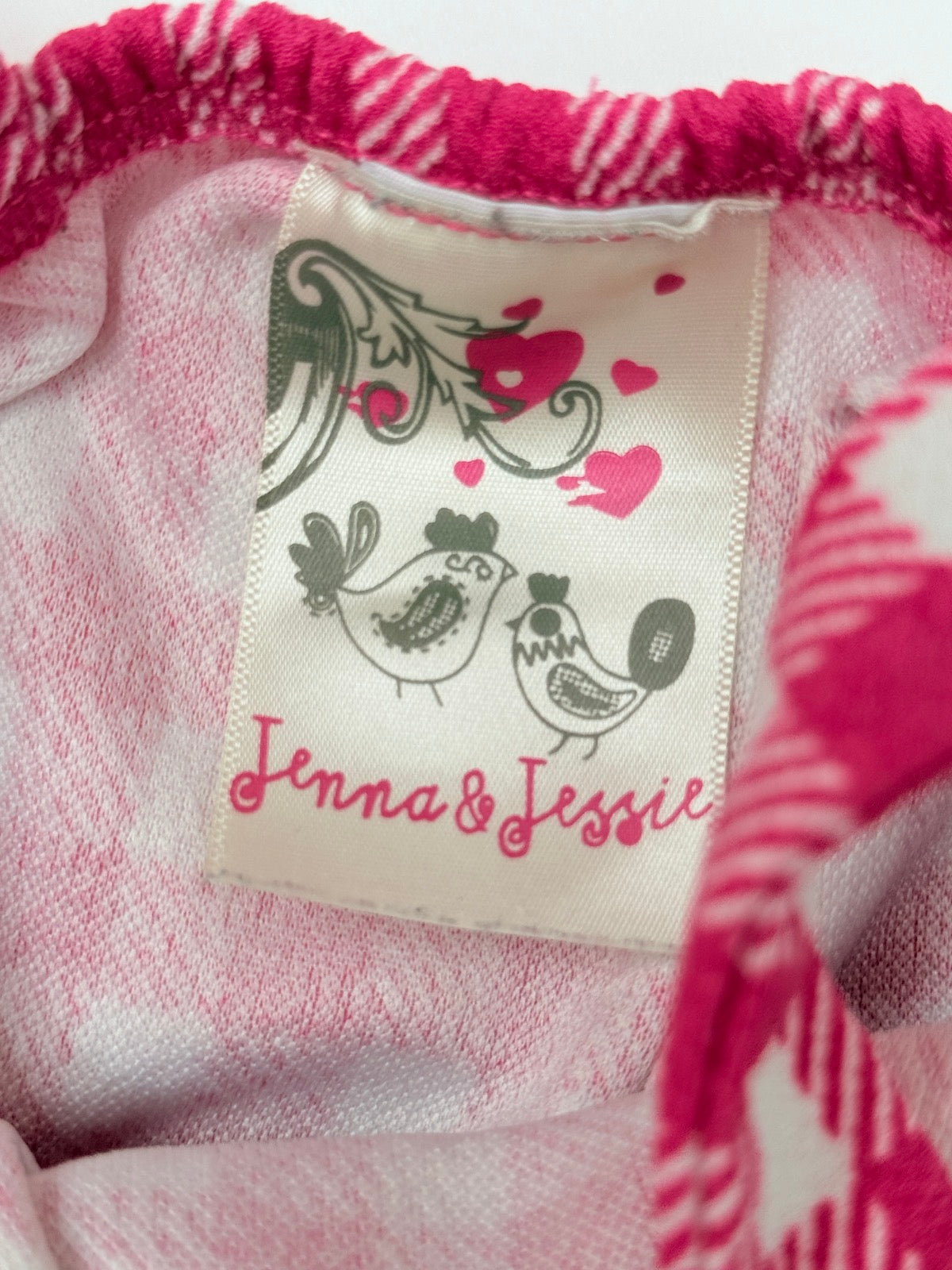 Jenna & Jessie Pink Gingham Overalls Girls 8