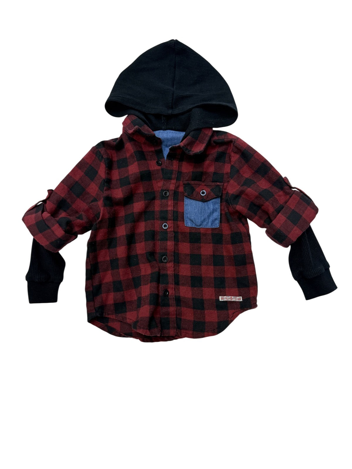 Hudson Buffalo Plaid Hooded Shirt 2T