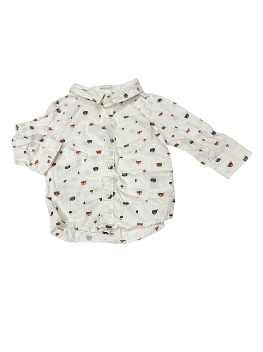 H&M Woodland Animal Button-Up Shirt 6M