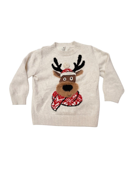 H&M Reindeer Knit Sweater Size 2-4Y