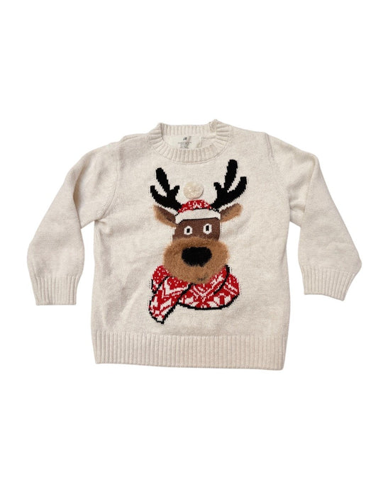 H&M Reindeer Knit Sweater Size 2-4Y