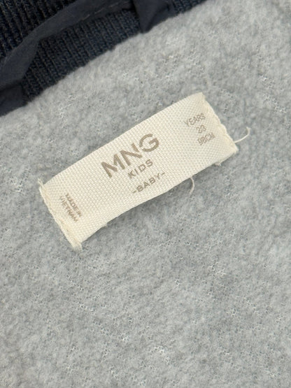 MNG Navy Quilted Hooded Jacket 2/3T