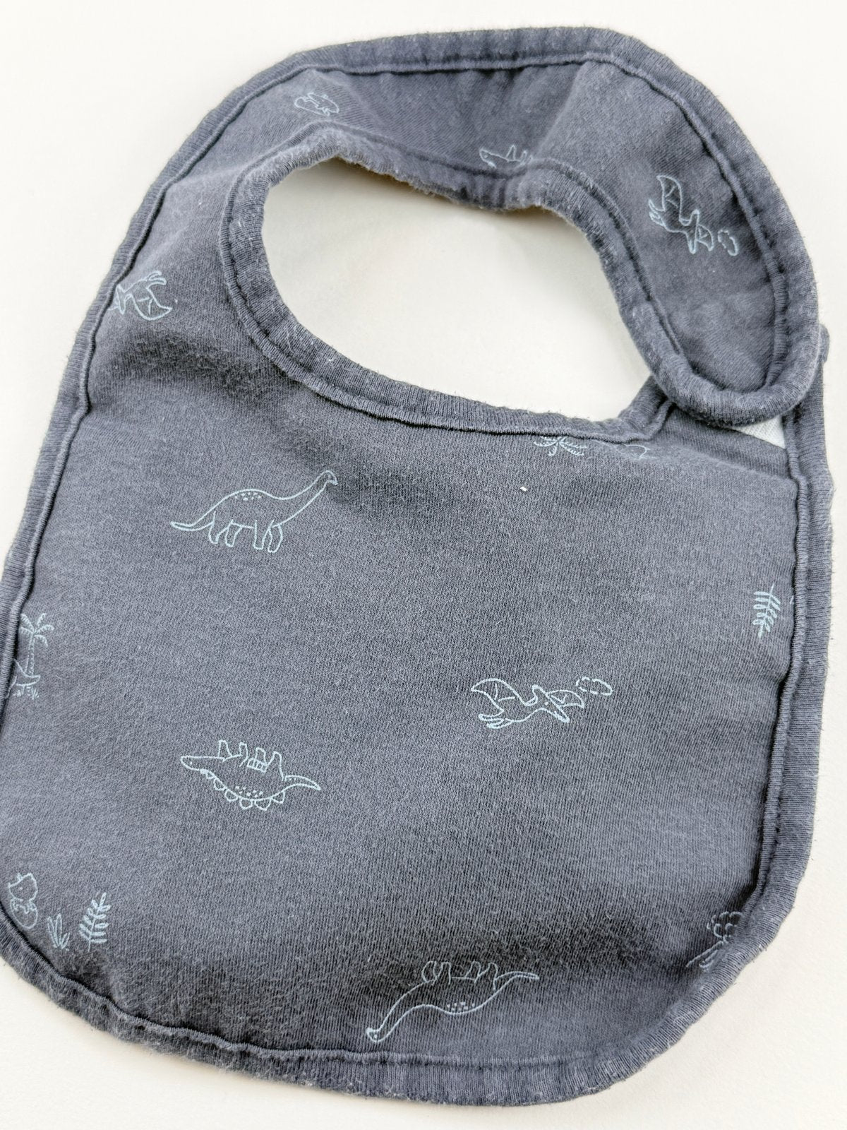 Carter's Gray Dinosaur Bib