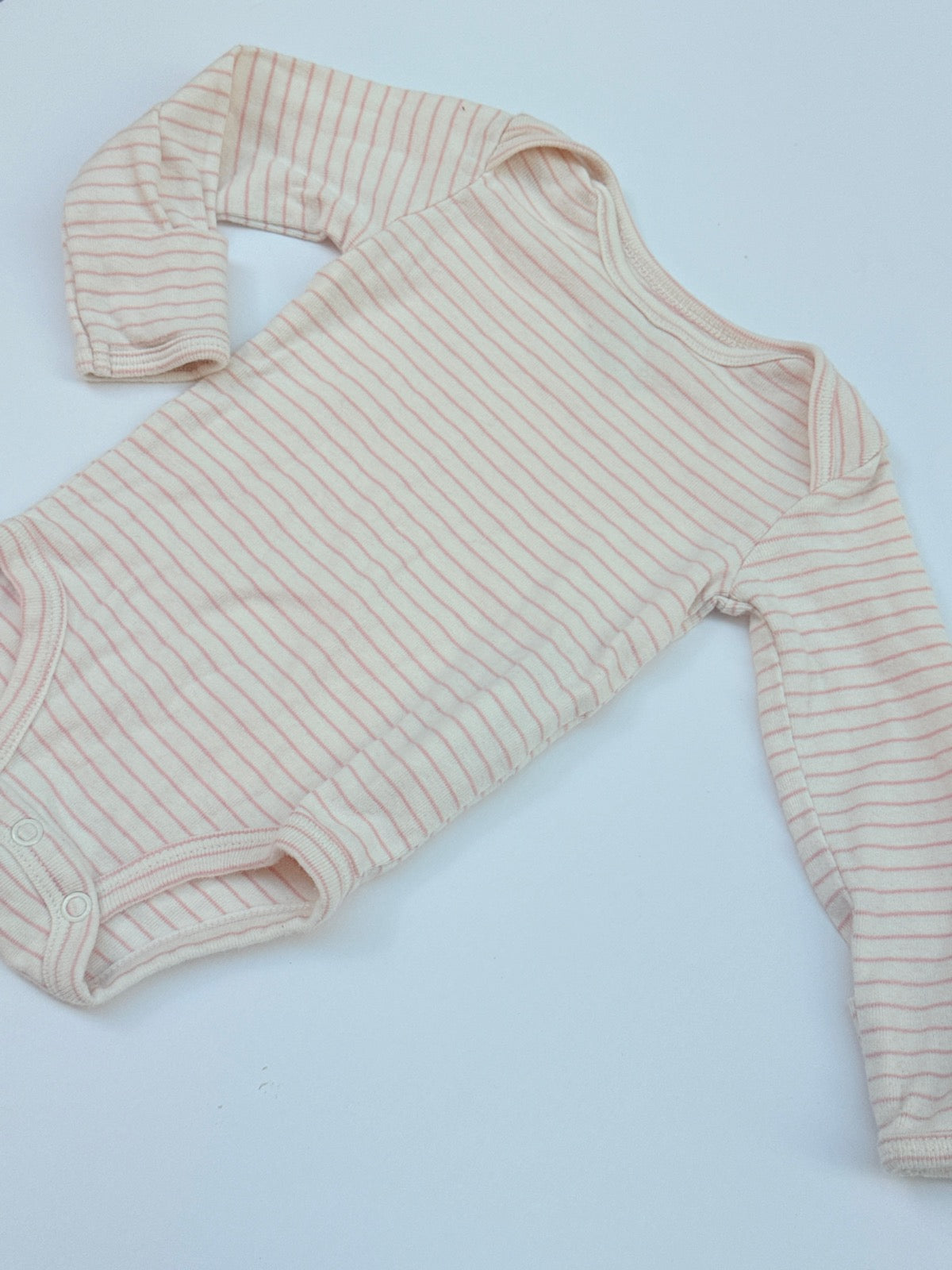 Carter's Pink Stripe Long Sleeve Bodysuit 3m