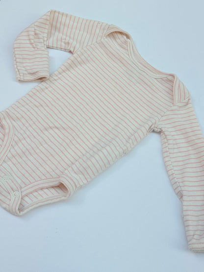 Carter's Pink Stripe Long Sleeve Bodysuit 3m
