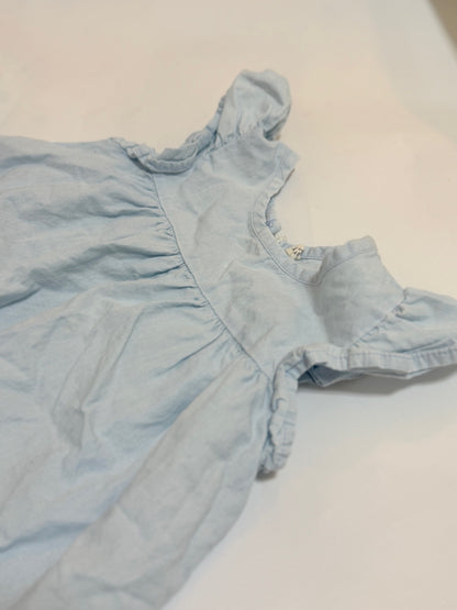 Notechy Light Blue Chambray Ruffle Dress Size 2/3Y