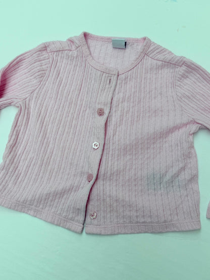 Old Navy Pink Ribbed Cardigan 18-24M