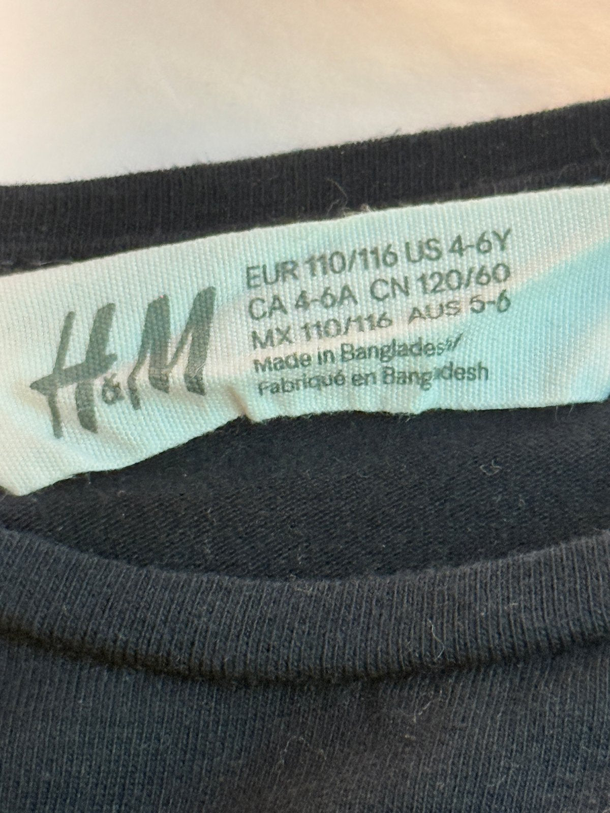 H&M Butterfly Long Sleeve Top 4-6Y