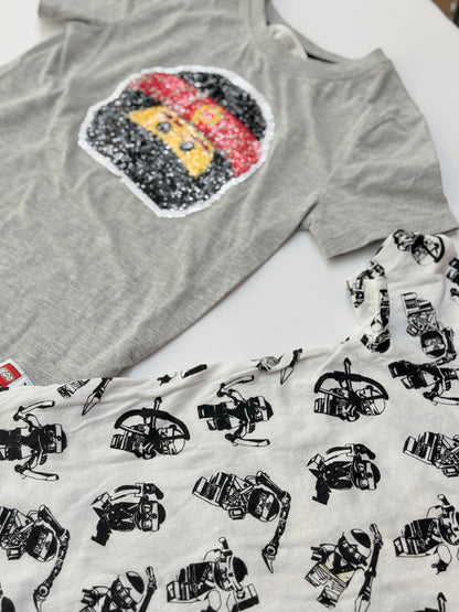 H&M LEGO Ninjago Pajama Set Size 4-6Y