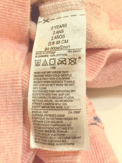 Baby Gap Floral Pink Sweatshirt 2T