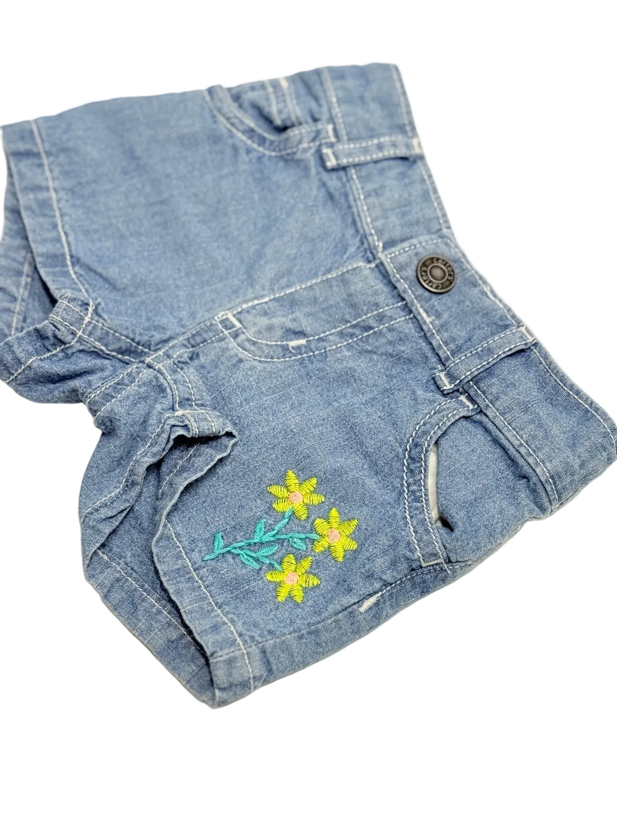 Carter's Floral Embroidered Denim Shorts 3m