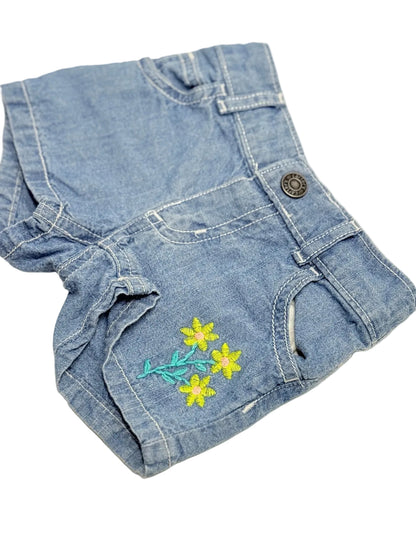 Carter's Floral Embroidered Denim Shorts 3m