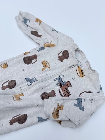 Pekkle Safari Animals Footed Sleeper 3M