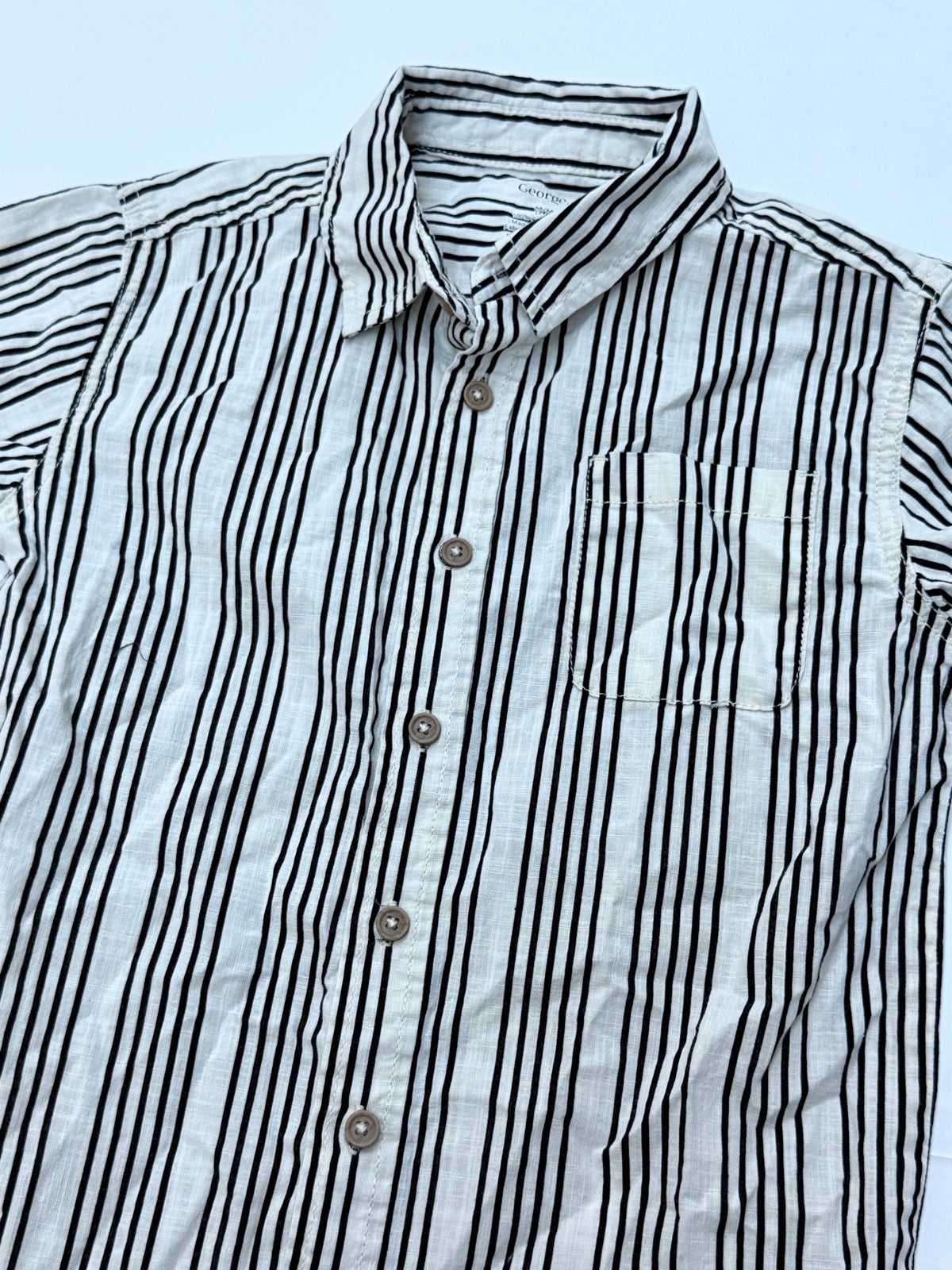 George Striped Short Sleeve Shirt Size 7-8